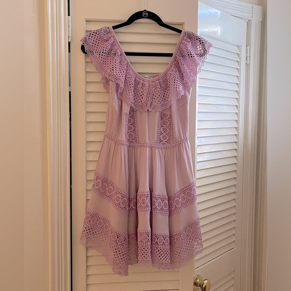 Charo Ruiz Lavender Off the shoulder mini dress - Picture 2 of 8